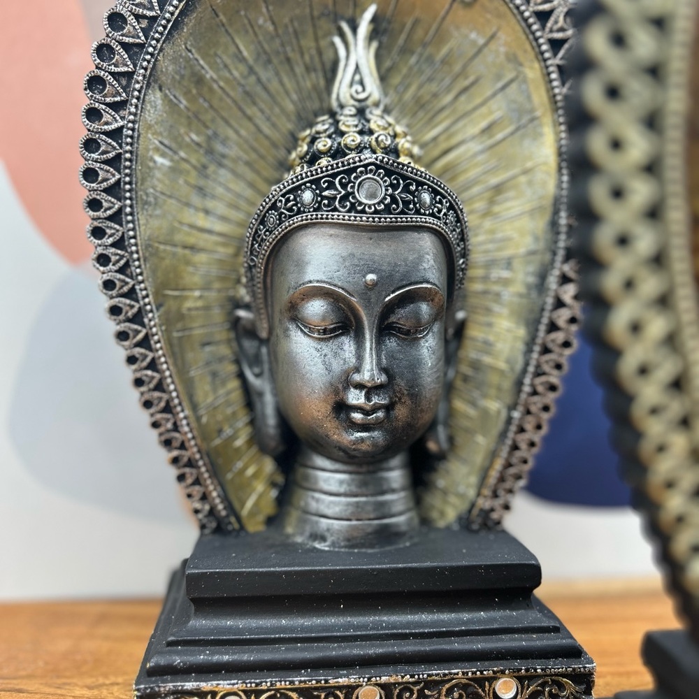 10” Buddha Statue Head Crown Statue